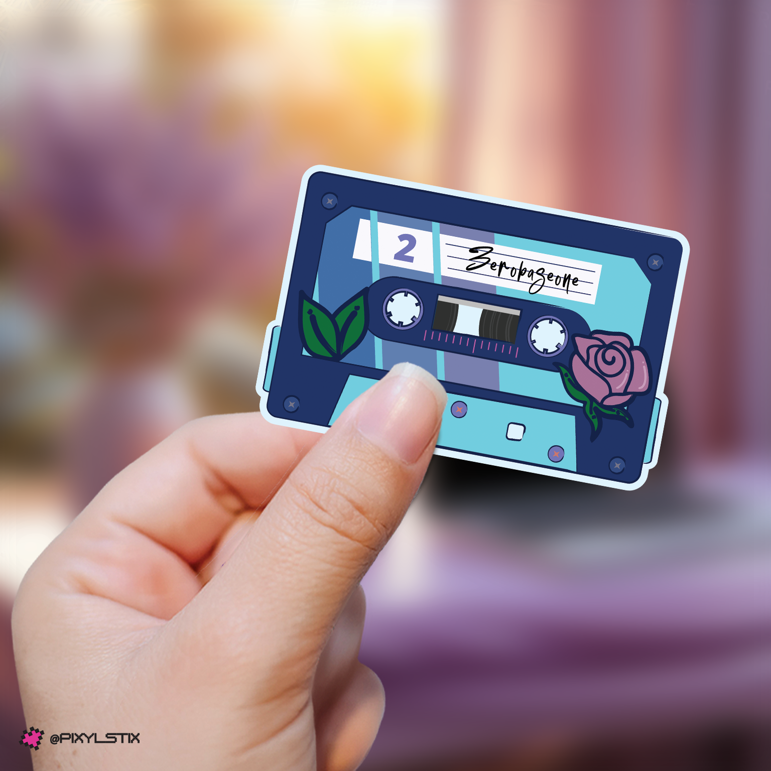 Zerobaseone 80's Inspired Cassette Sticker