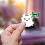 Kpop Group Bunny with Fandom Support Flag Sticker