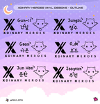 Xdinary Heroes 'Xdinary Monsters' Character, Logo and Name Vinyl Decals