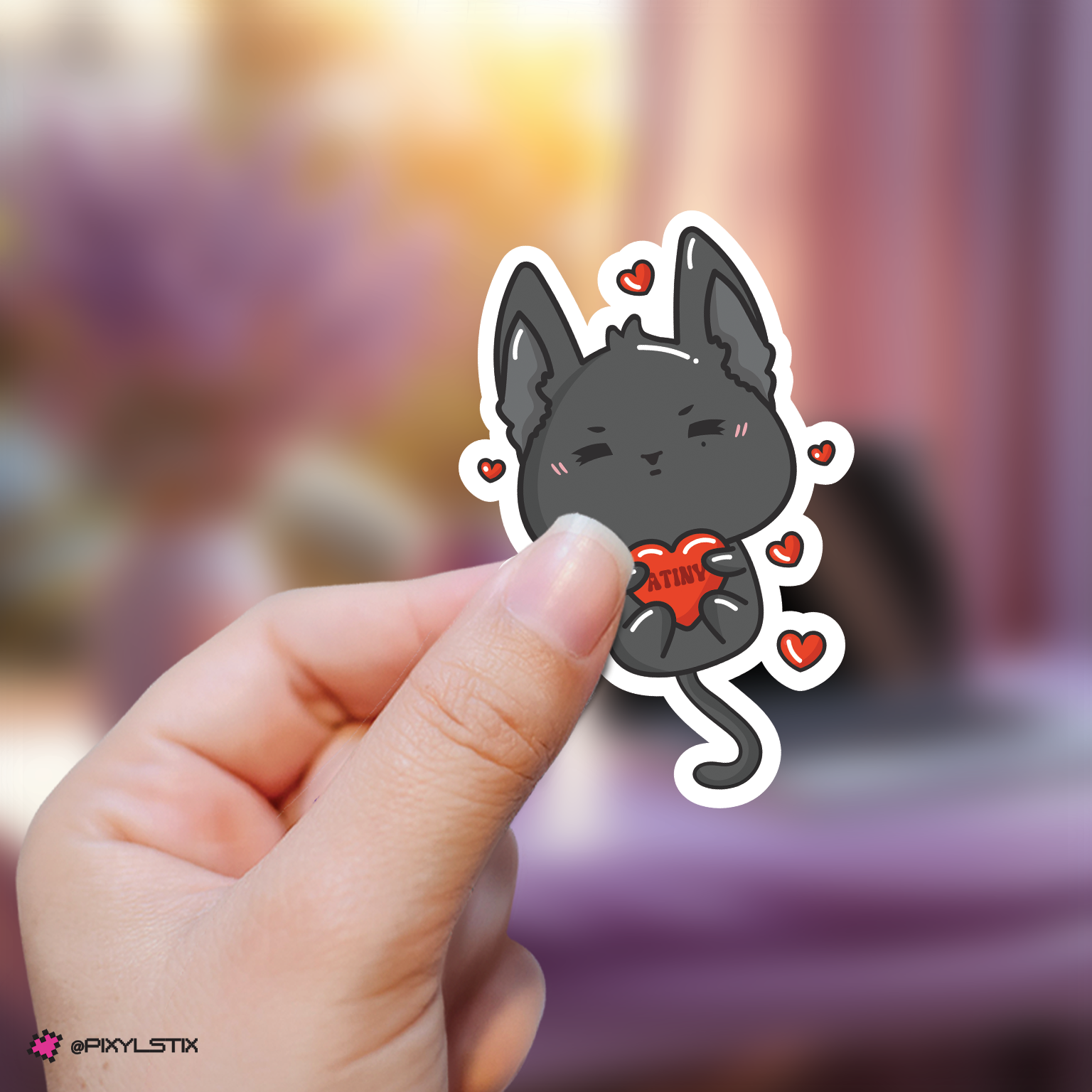 Ateez Aniteez Atiny Heart Sticker
