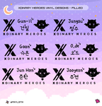Xdinary Heroes 'Xdinary Monsters' Character, Logo and Name Vinyl Decals