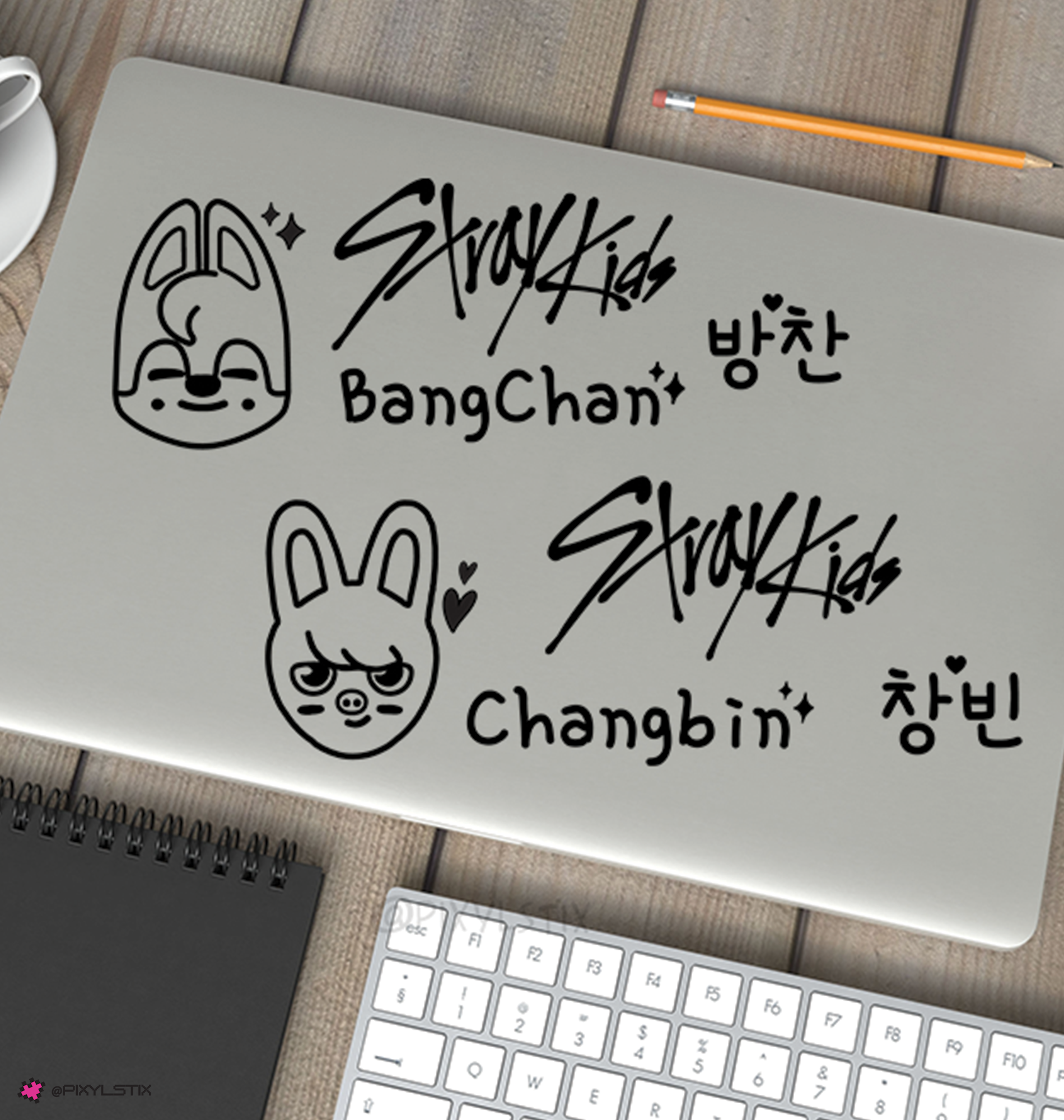 Stray Kids Skzoo Character, Logo, and Name Vinyl Decals