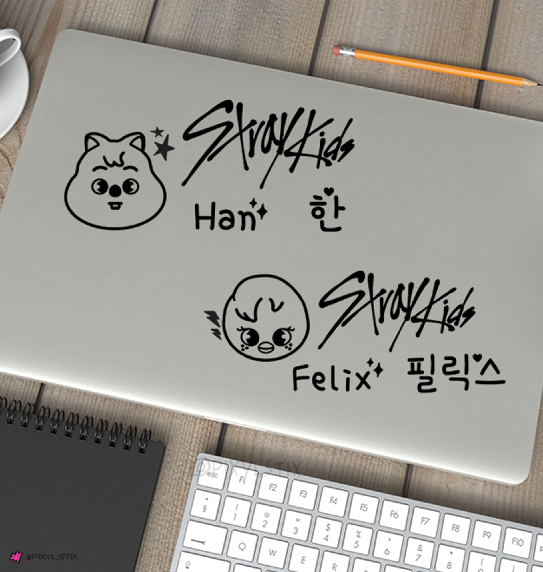 Stray Kids Skzoo Character, Logo, and Name Vinyl Decals