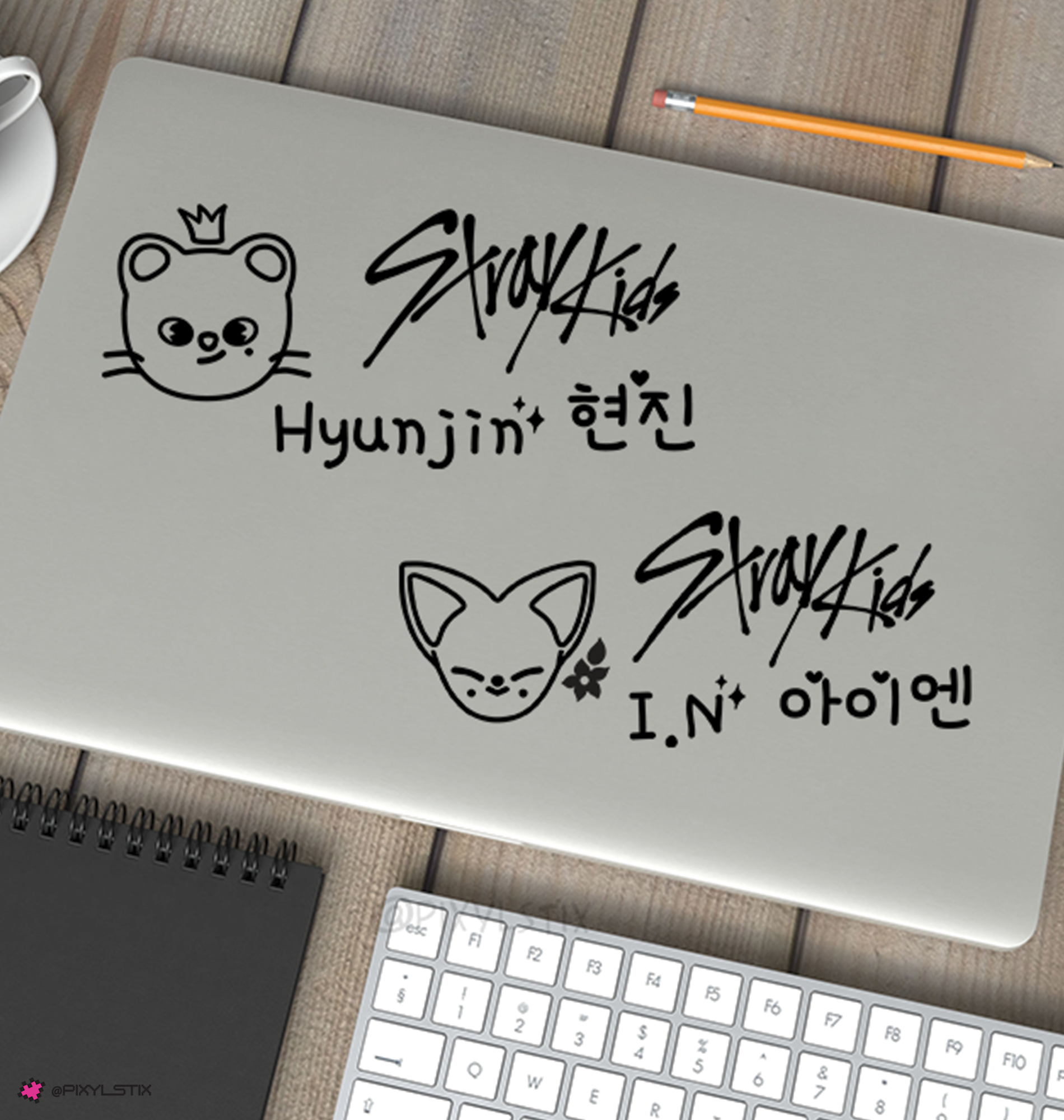Stray Kids Skzoo Character, Logo, and Name Vinyl Decals