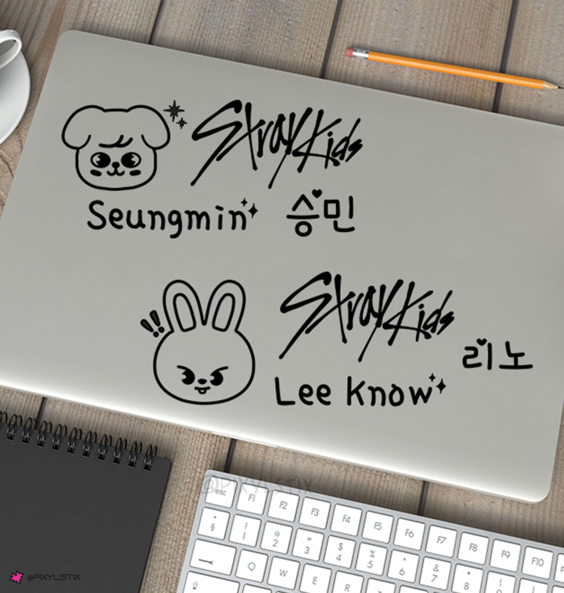 Stray Kids Skzoo Character, Logo, and Name Vinyl Decals