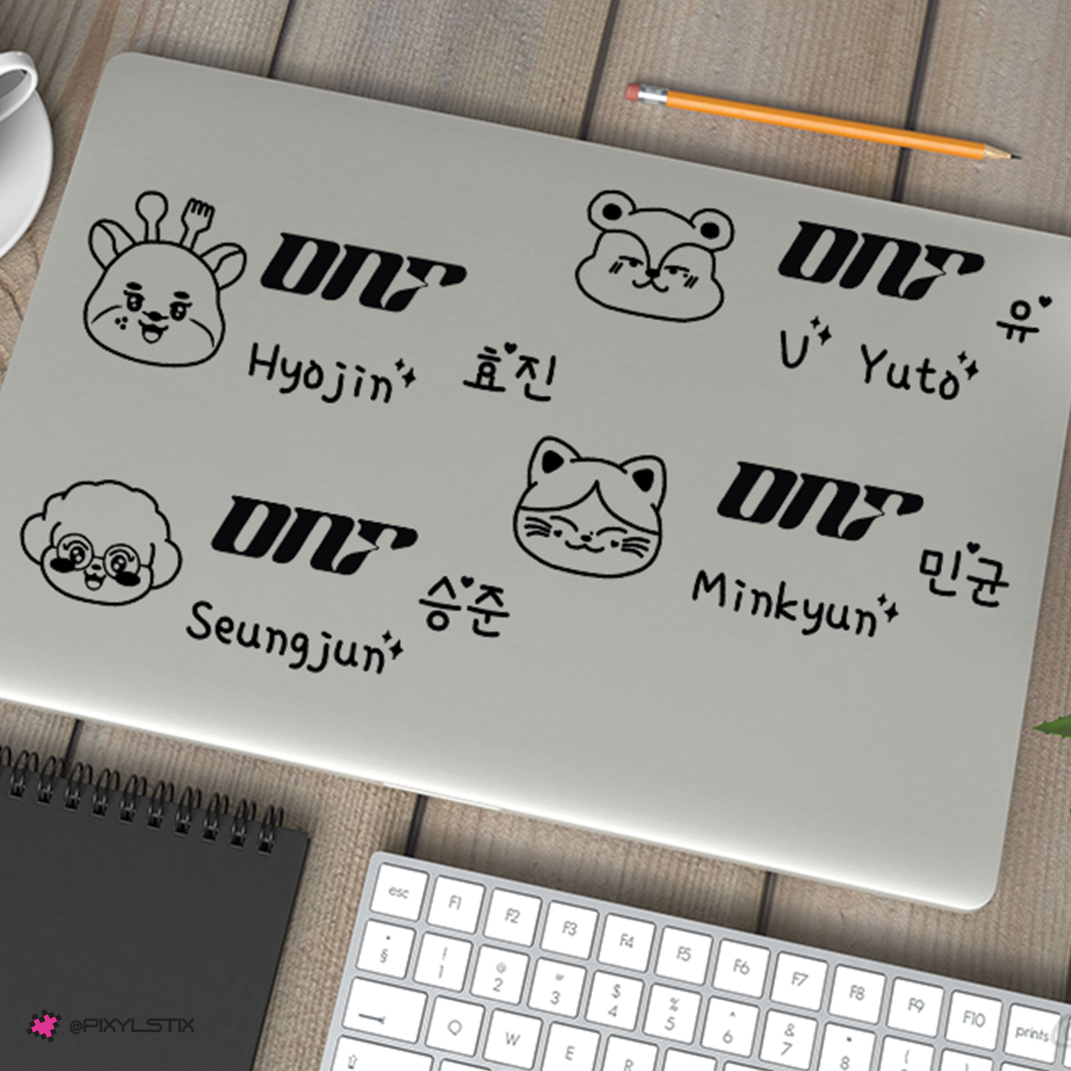 ONF ONKKOMIZ Character, Logo and Name Vinyl Decals