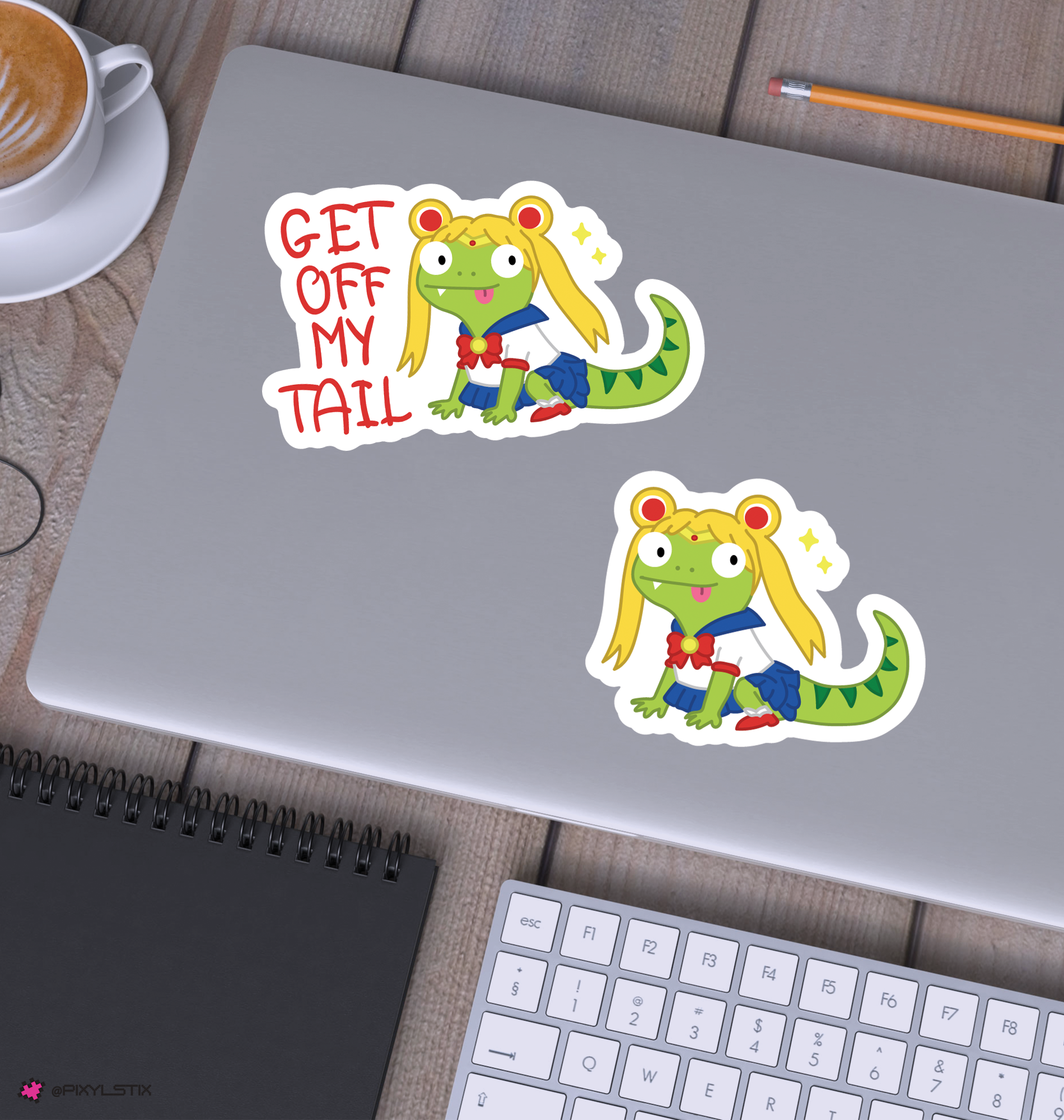 Derpy Sailor Moon Lizard Vinyl Sticker