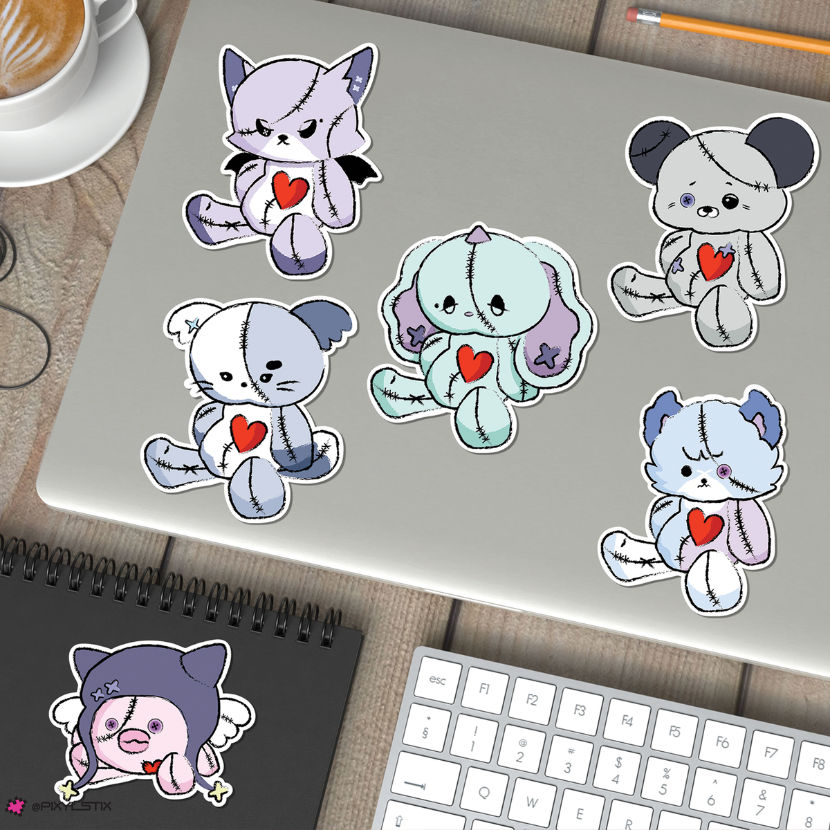 Xdinary Heroes Monsters Voodoo Doll Stickers