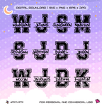 Wannaone Varsity Monogram Vector Files