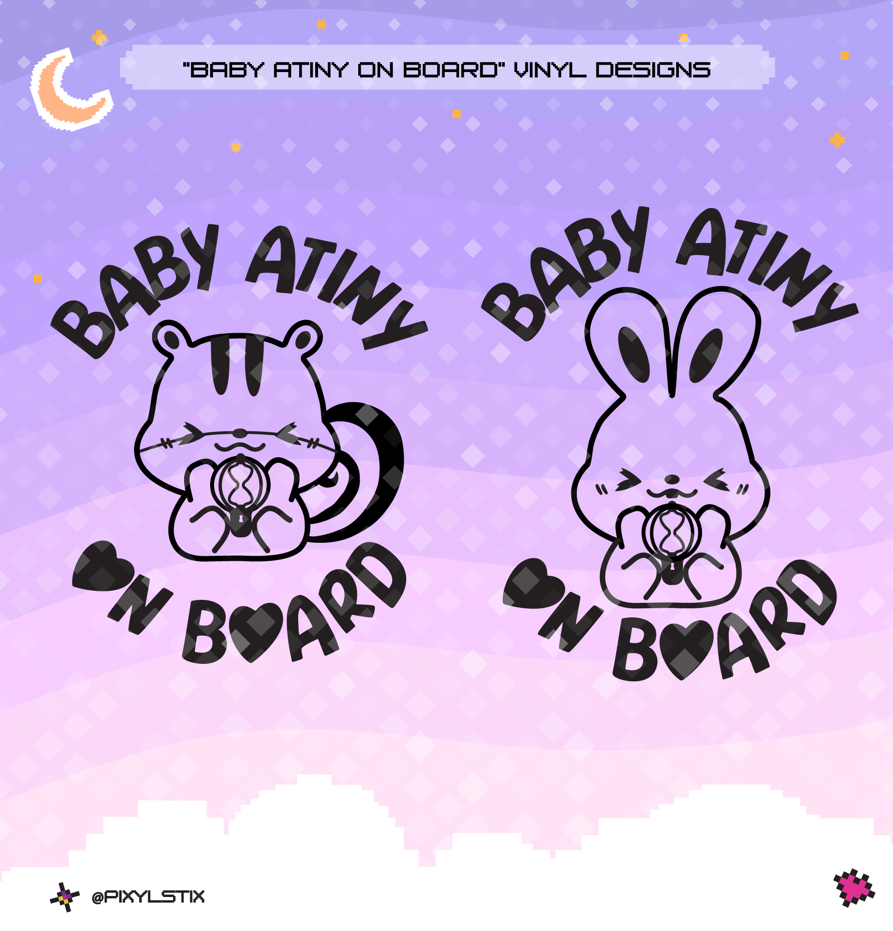 Ateez Aniteez 'Baby Atiny On Board' Vinyl Decal