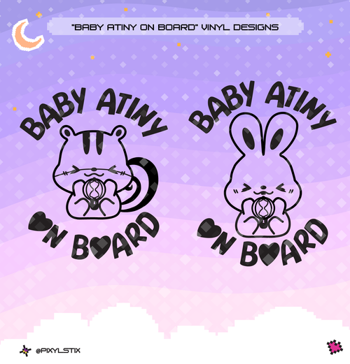 Ateez Aniteez 'Baby Atiny On Board' Vinyl Decal