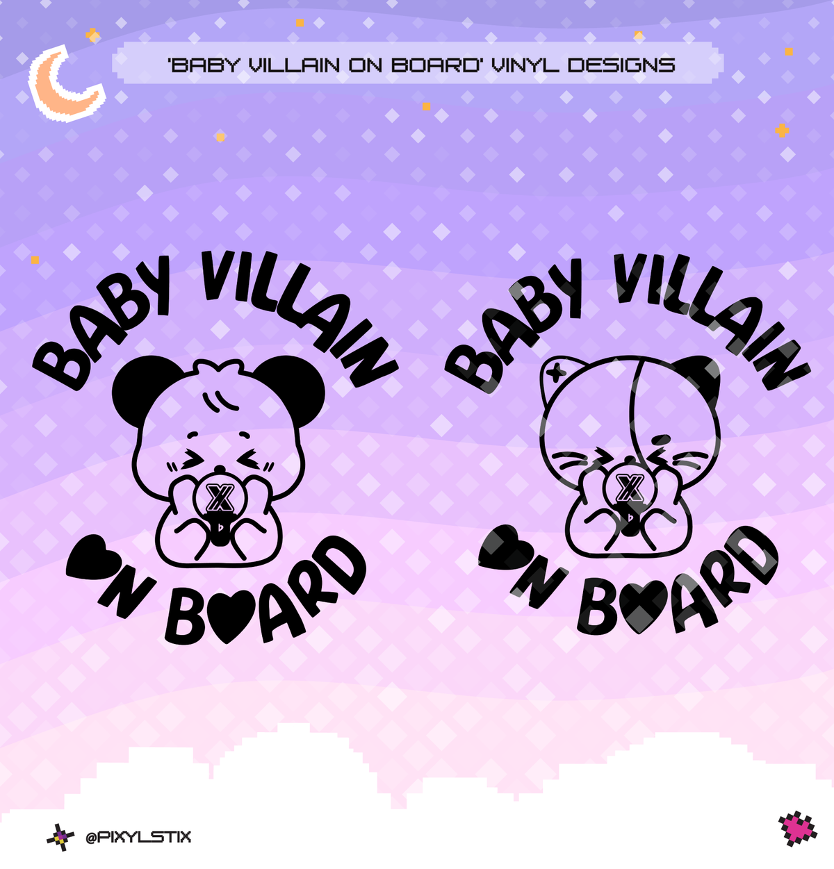Xdinary Heroes Monsters 'Baby Villain On Board' Vinyl Decal
