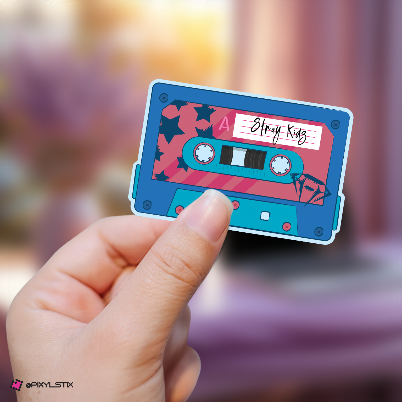 Stray Kids 80's Inspired Cassette Sticker