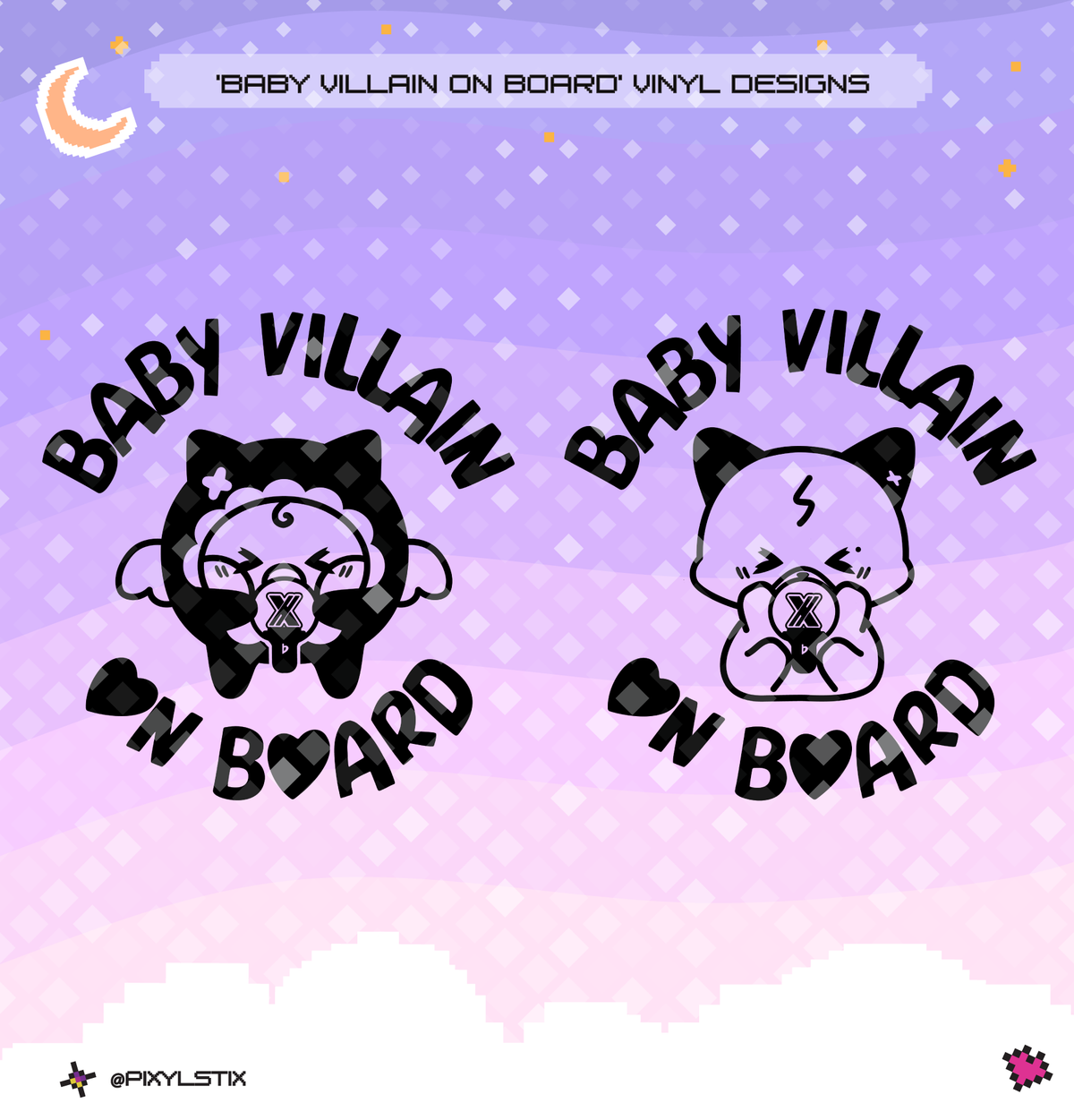 Xdinary Heroes Monsters 'Baby Villain On Board' Vinyl Decal