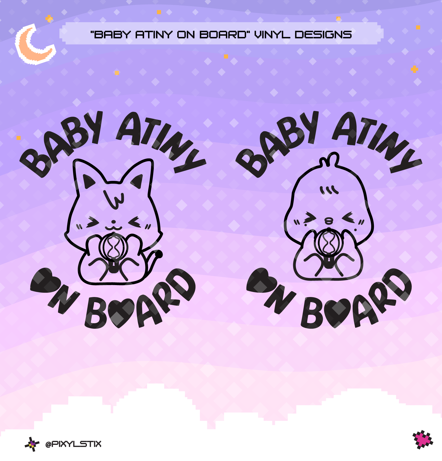 Ateez Aniteez 'Baby Atiny On Board' Vinyl Decal