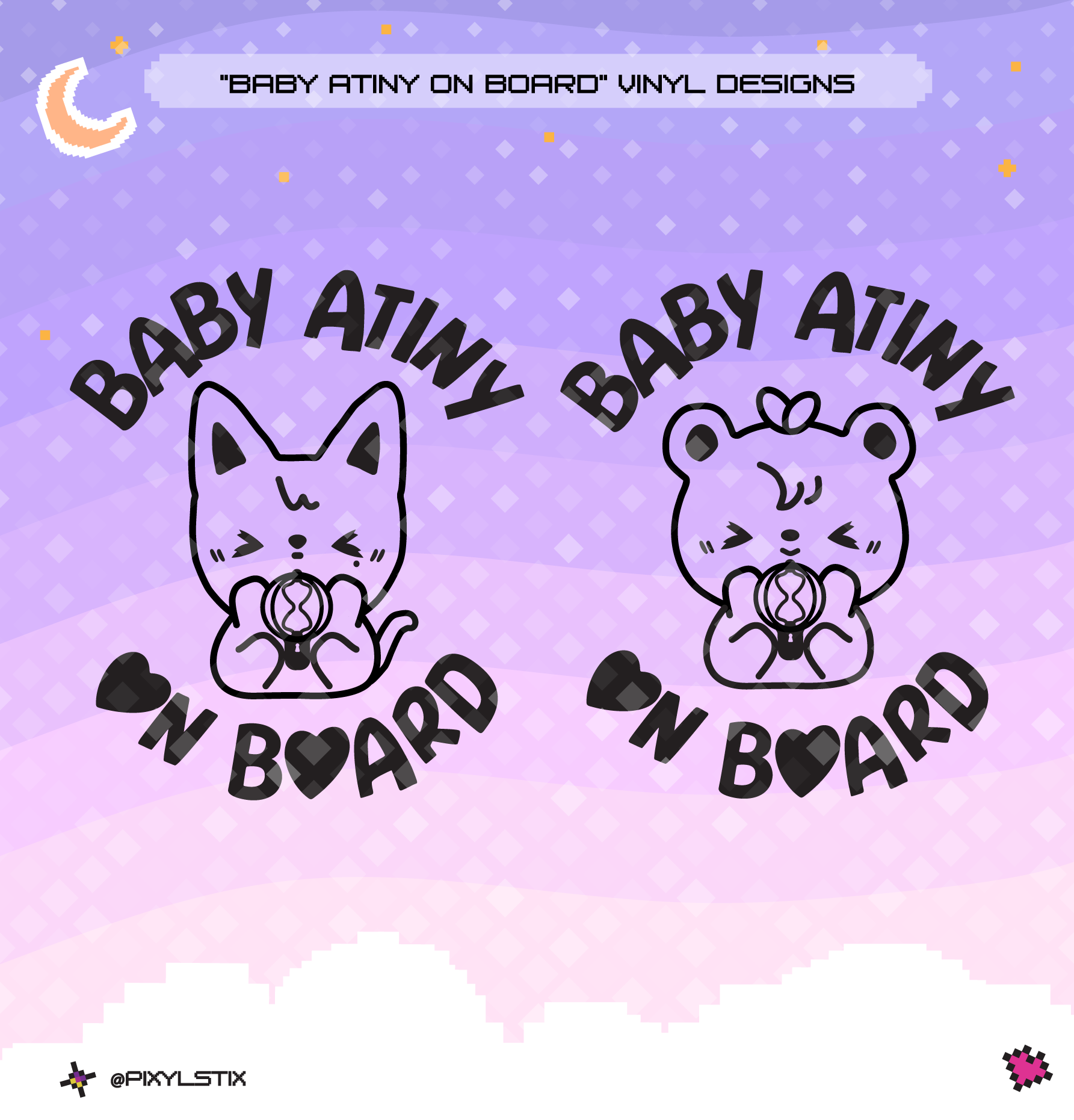 Ateez Aniteez 'Baby Atiny On Board' Vinyl Decal
