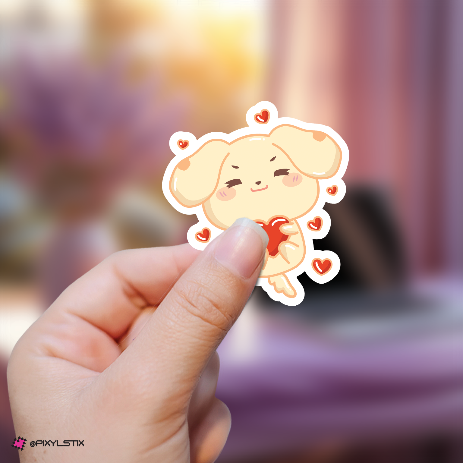 Ateez Aniteez Atiny Heart Sticker