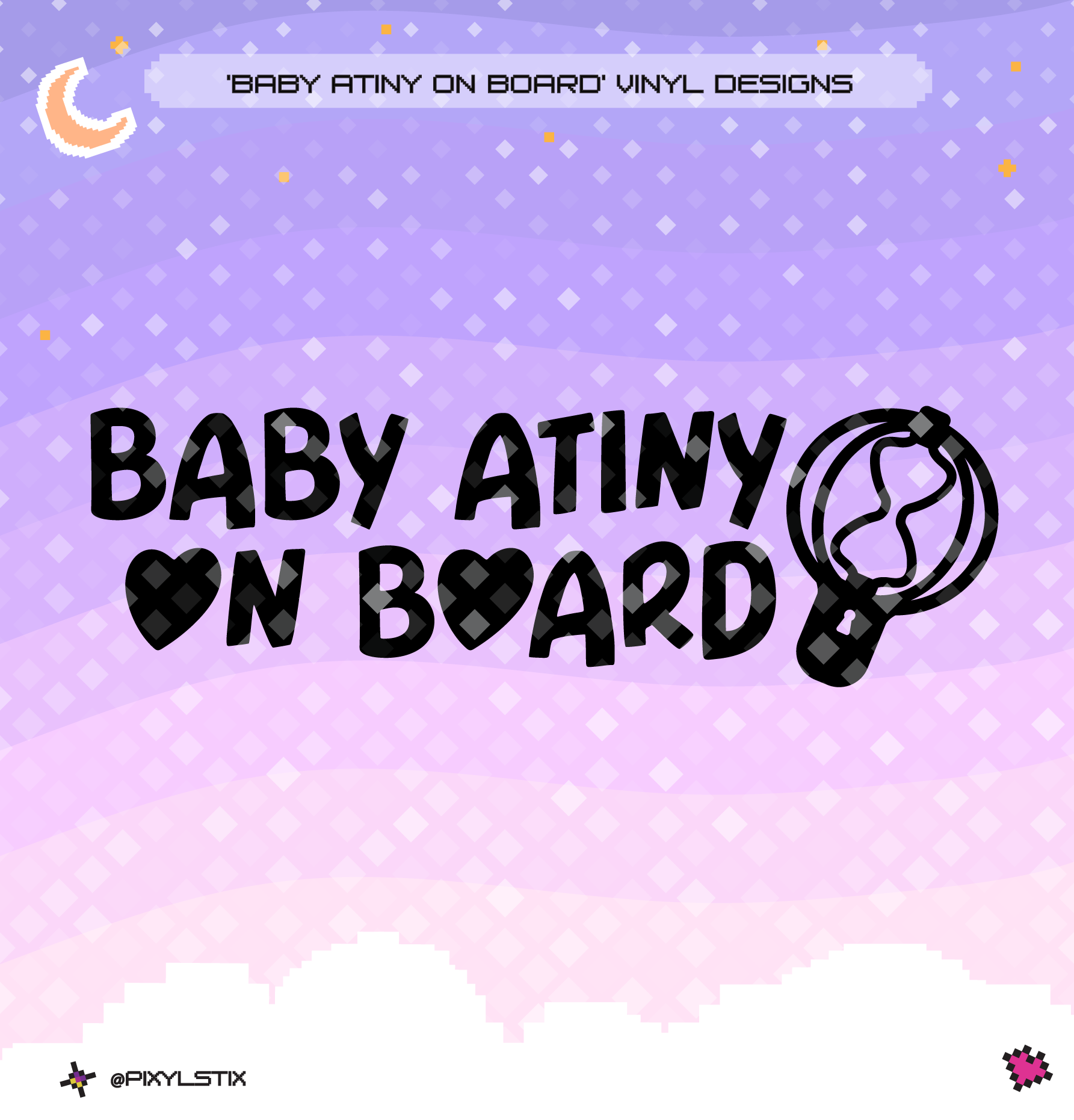 Ateez Aniteez 'Baby Atiny On Board' Vinyl Decal