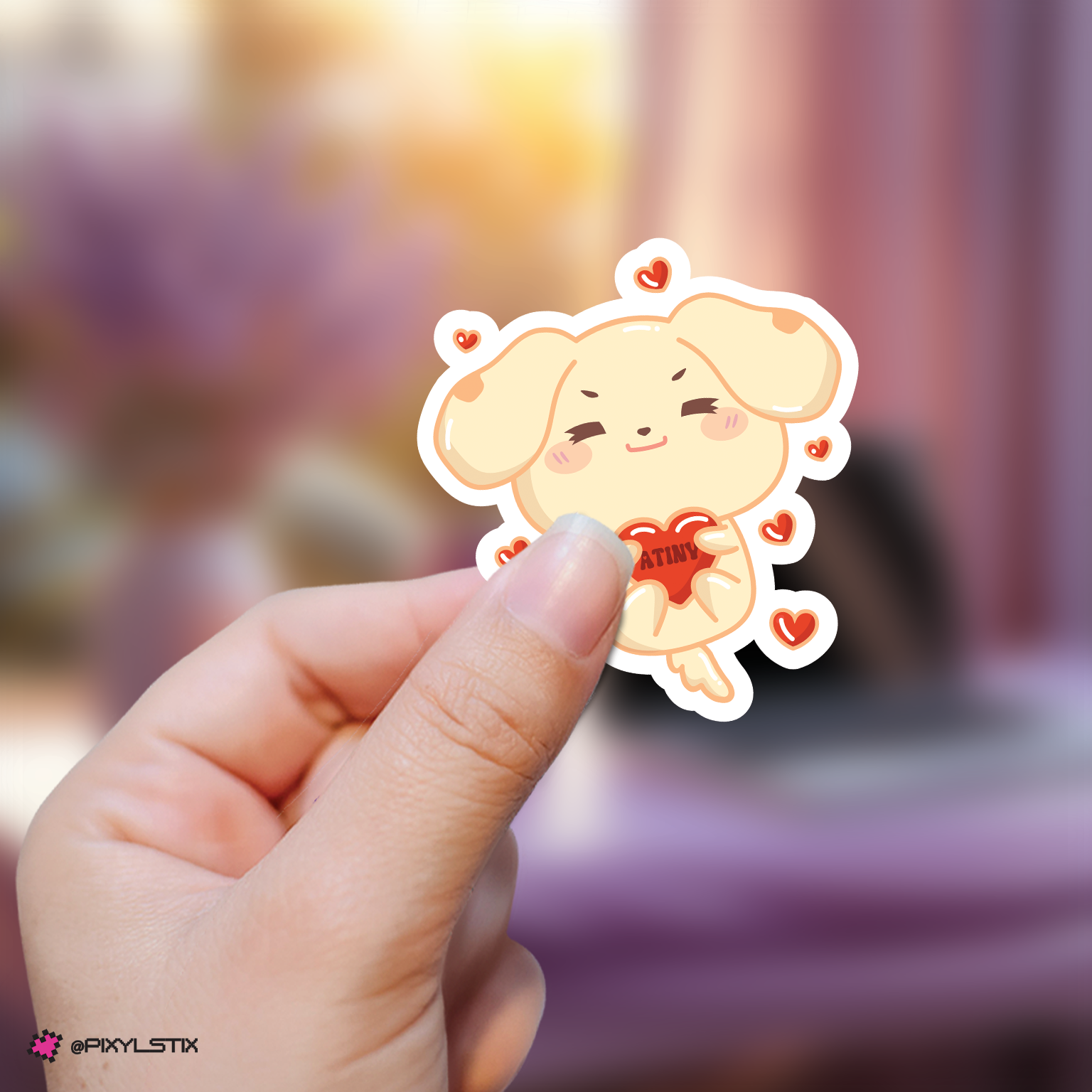 Ateez Aniteez Atiny Heart Sticker