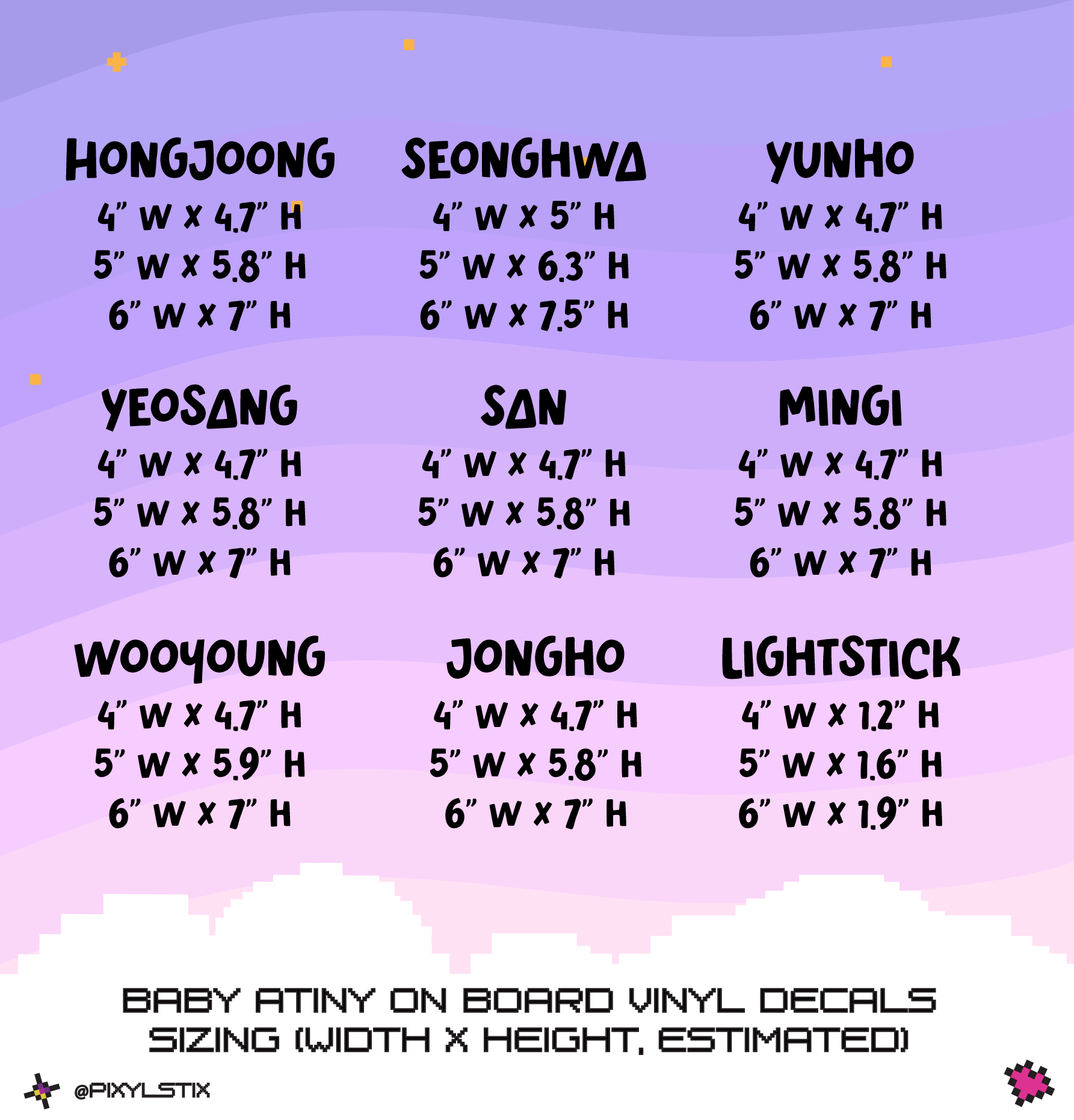 Ateez Aniteez 'Baby Atiny On Board' Vinyl Decal