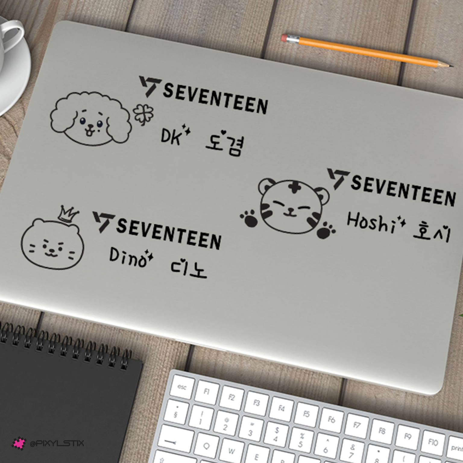 Seventeen Miniteen Character, Logo, and Name Vinyl Decal