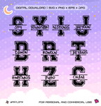 SF9 Varsity Monogram Vector Files