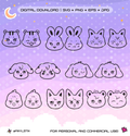 Ateez Aniteez Face Expressions Vector Files