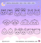 Ateez Aniteez Face Expressions Vector Files