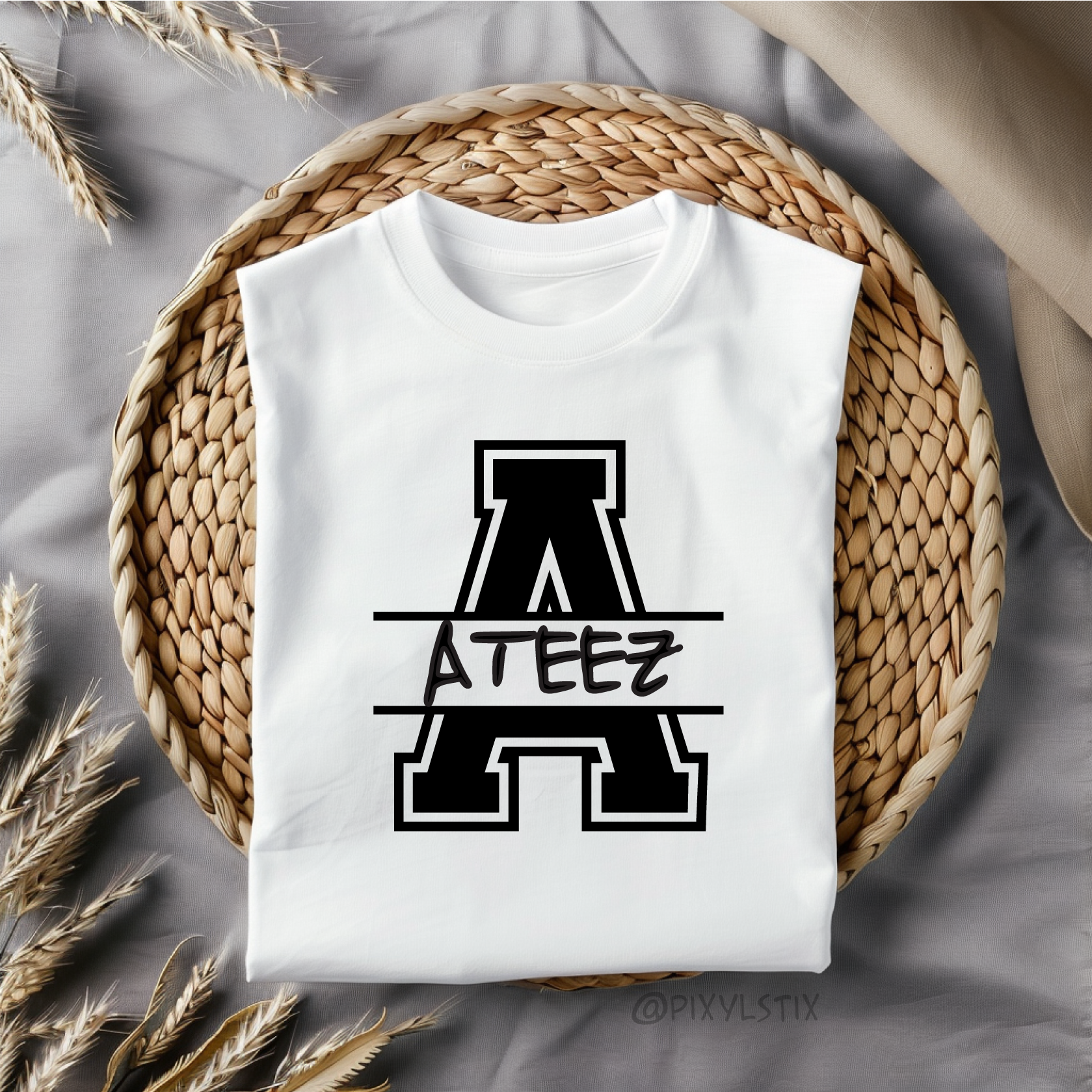 Ateez Varsity Monogram Vector Files