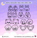 Stray Kids SKZOO Face Expressions Vector Files