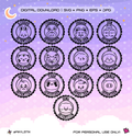 Seventeen Miniteen Stamp Vector Files
